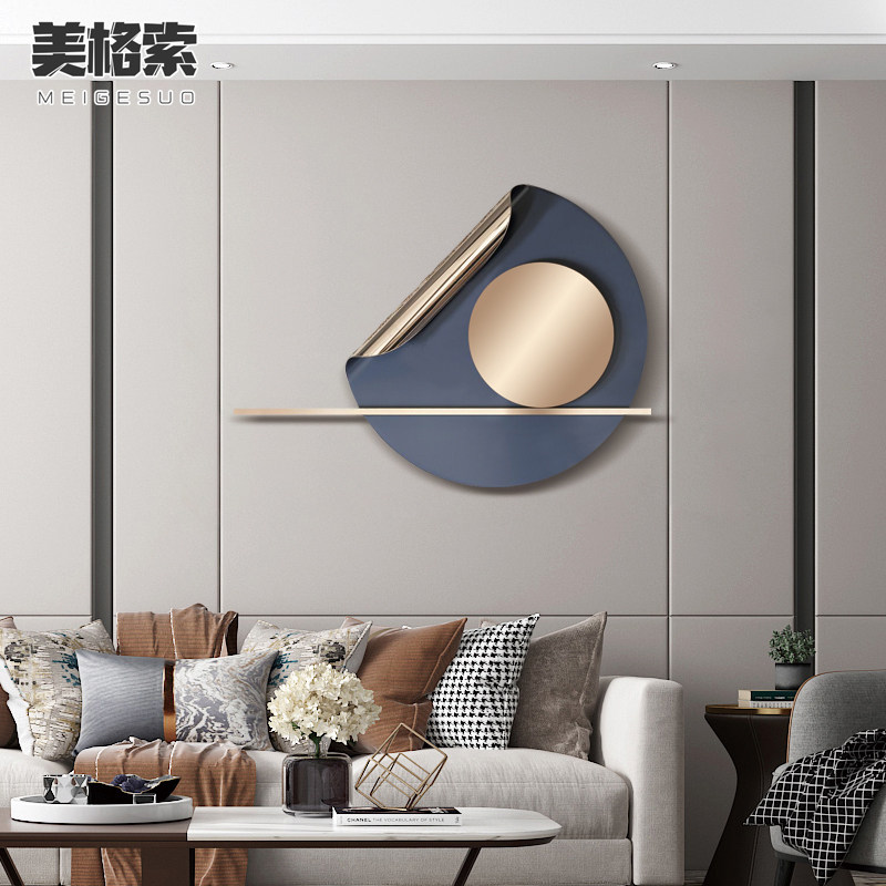 American wall decoration hangs on bedroom bedside wall hanging on metal background wall in living room