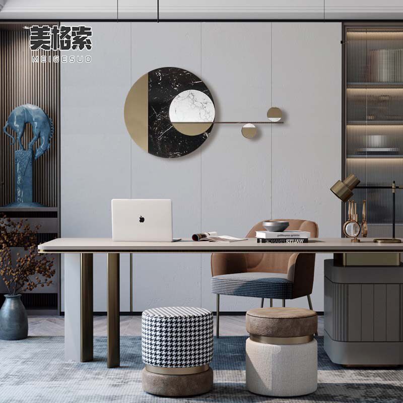 Modern light luxury living room wall decoration hanging pieces metal restaurant wall hanging bedroom bedside creative wall hanging