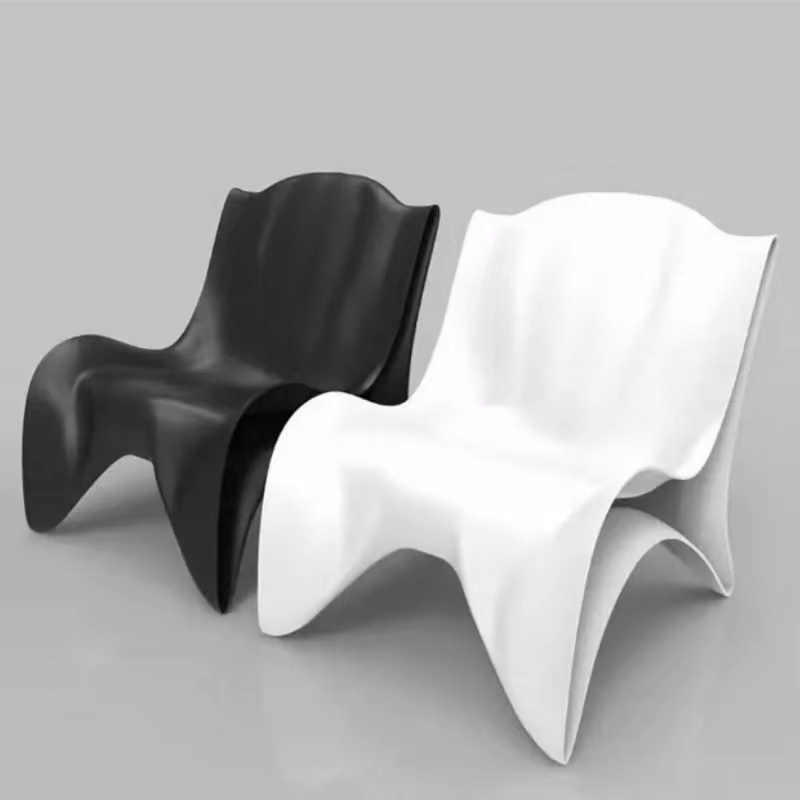 Nordic designer creative leisure chair modern light luxury special-shaped fiberglass public welfare chair sample house exhibition center hotel reception chair