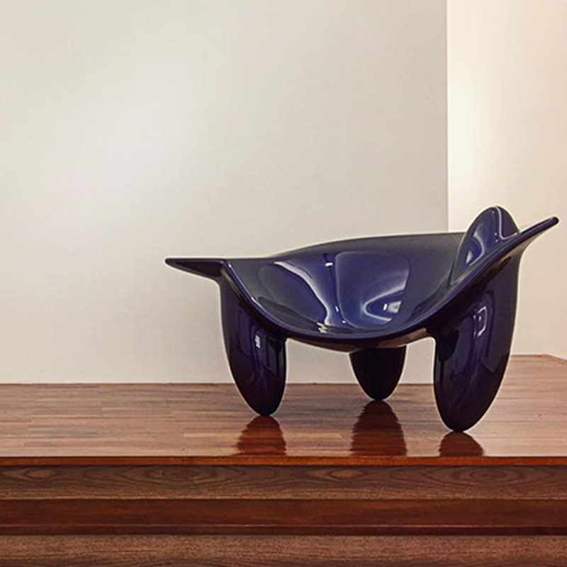 Designer Fiberglass Nirvana Chair Indoor Outdoor Purple Leisure Chair Balcony Back Leisure Single Chair Shaped Chair