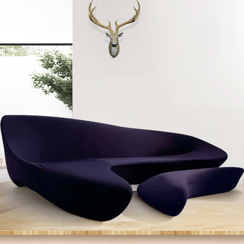 Nordic Zaha moon sofa glass fiber reinforced plastic designer modern light luxury corner villa living room hotel special-shaped furniture