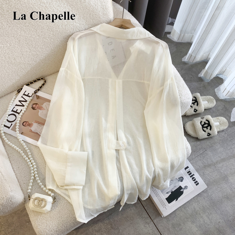 La Chapelle Long-Sleeve Sun Protection Shirt for Women, Summer 2026 New Style, Thin Cardigan for Petite Figures, Slightly Sheer Outerwear La Chapelle Long-Sleeve Sun Protection Shirt for Women, Summer 2026 New Style, Thin Cardigan for Petite Figures, Slightly Sheer Outerwear