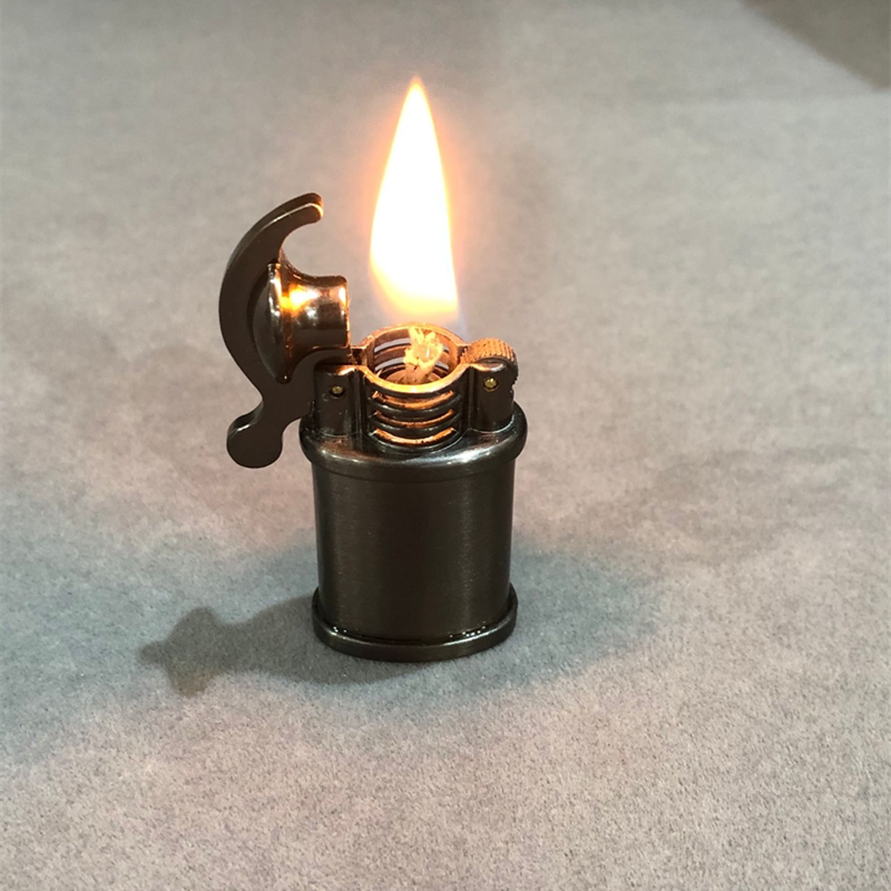 Dolphin Portable Mini Ultra Small Lighter Vintage Grinding Wheel Vintage Parsnip Kerosene Lighter Handmade Pocket Pocket Machine