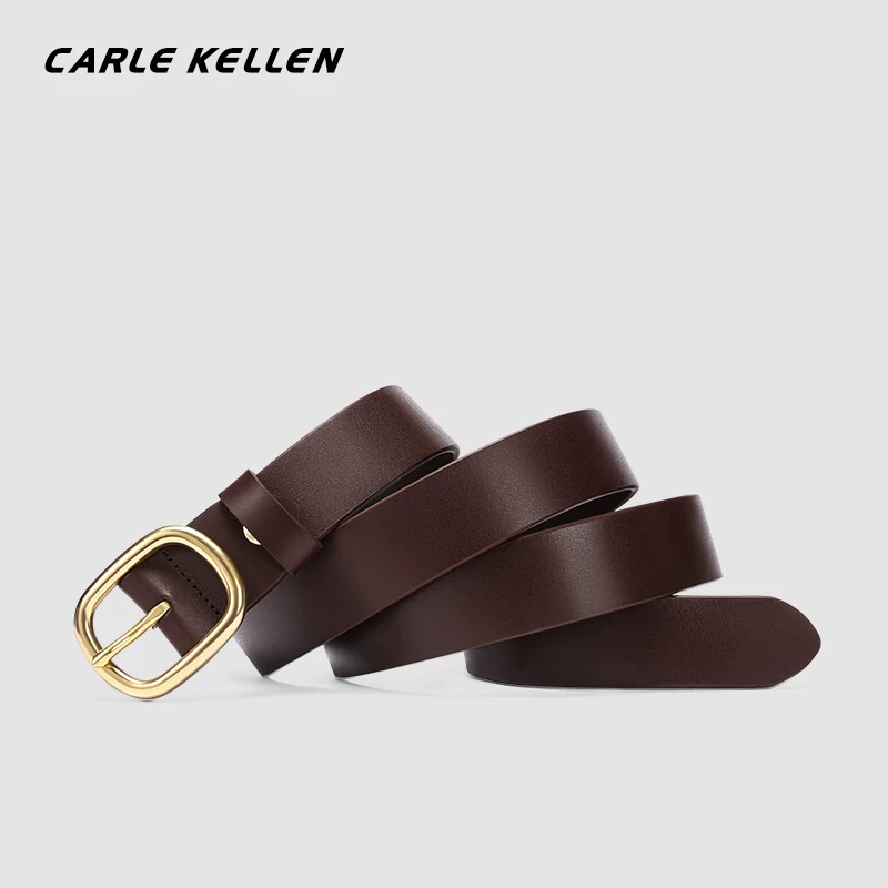 Пояс CARLE KELLEN, стильные универсальные кожаные джинсы, натуральная кожа, буйволиная кожа