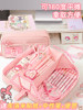 My Melody 5-Layer Extra-Large Capacity Pencil Case for Girls, Stationery Box for Female Elementary School Students, 2025 New Model Pencil Case for Middle School Students, High Aesthetic Value, Comes with Sanrio Kuromi Stickers, Transparent Girl Version