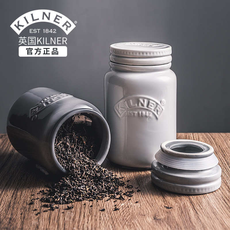 Ceramic Inform sealed jar Tea leaf jars Photophobic Damp-proof Canned coffee beans Dried Orange Peel Red Sugar Containing Storage Tank Storage Tank