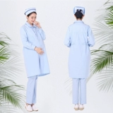 Униформа медсестры, униформа врача для беременных, белый халат для работы, короткий рукав, большой размер