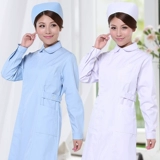 Униформа медсестры, белый халат, тонкий лонгслив для работы, короткий рукав, для салонов красоты