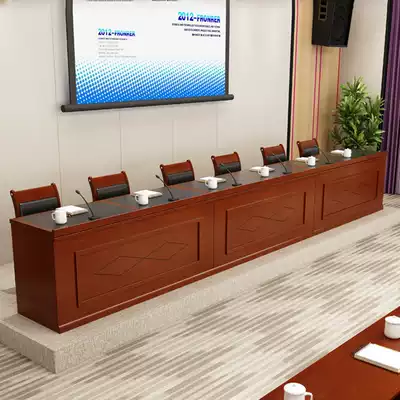 Business podium Conference table Speech table Long consultation table Multimedia podium Leader meeting table and chair combination