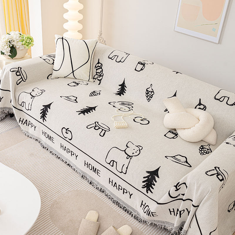 ins wind snow Neil couch cover towels Nordic sofas cover all season universal single double full cover sofa blanket-Taobao