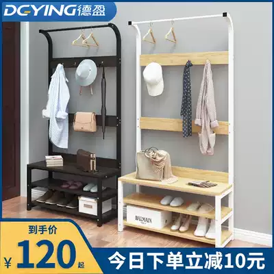 Shoe stool, home door hanging hanger, integrated multi-function entrance shoe shoe cabinet storage stool can sit on shoe rack