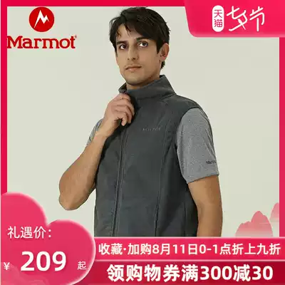 marmot groundhog 21 years old new outdoor men's fleece cardigan fleece vest soft, warm and breathable