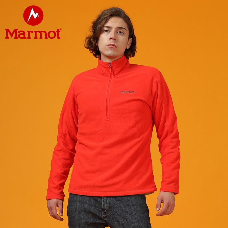 Marmot 土拨鼠 Rocklin ½ Zip 男式套头抓绒衣 H83589 双重优惠折后￥199包邮 2色可选