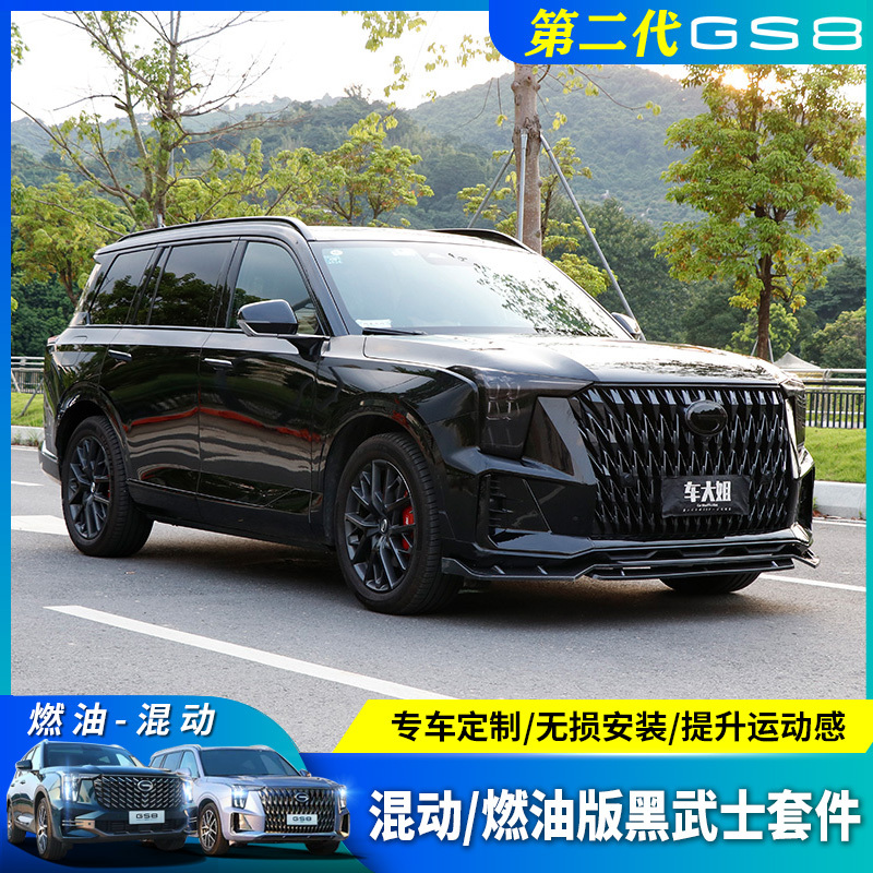 22-25 Models of the Second Generation Trumpchi Gs8/Es9 Blackened Kit, Roof Rack, Window Trim, Exterior Black Warrior Style
