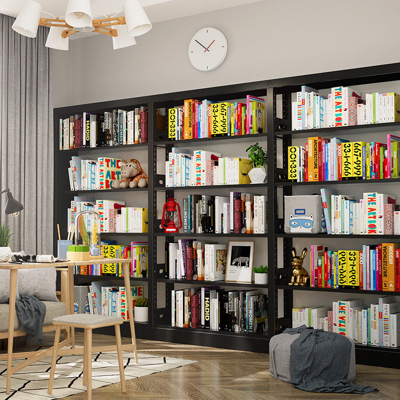 Steel Bookshelves Landing Home Children's Bookcase Library Book Shelf Simple Multilayer Shelve Iron Art Containing shelf