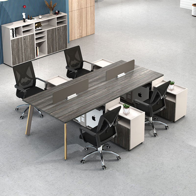 Staff desk and chair combination four-person office desk office double simple modern staff work table