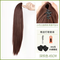 Черная заколка-крабик с бантиком, хвостик, 45см