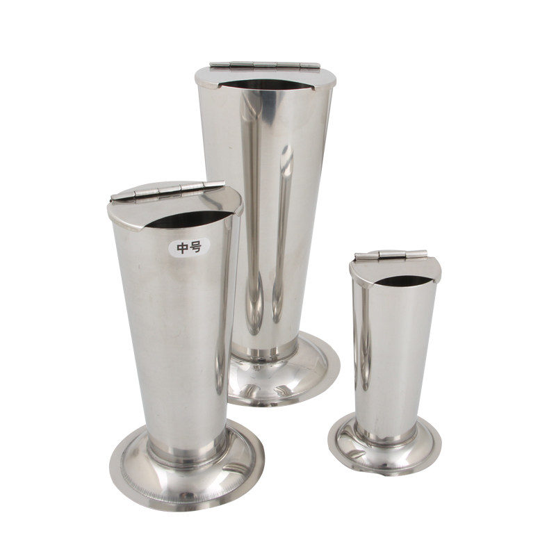 Assistant Xin Stainless Steel Tweezers Silo With Lid Inverted Cone Type Bubble Tweezers Barrel (Large And Small) Tweezers Barrel