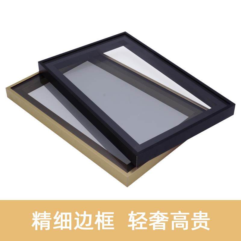 Light luxury glass door frame Fashion simple glass wardrobe door Bookcase door Overall cabinet door Mirror frame Custom aluminum alloy frame