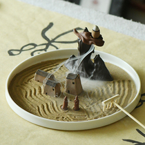 Porcelain creative micro landscape ornaments home Space Decoration reverse incense burner fragrance desktop Zen
