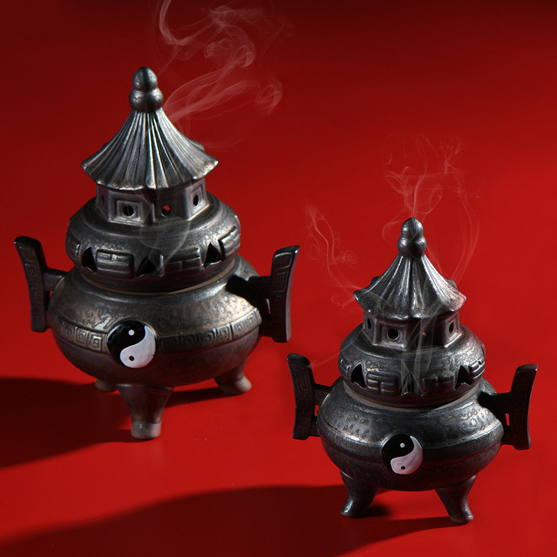 Tai Chi Huan Incense Stove Pendulum Piece Creative Tander Furnace Ceramic Vender Incense Stove Custom Incense Stove Incense