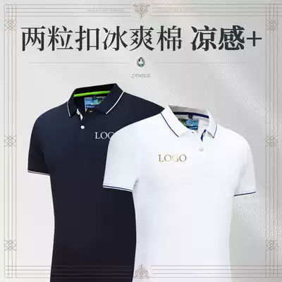 Polo shirt custom work clothes T-shirt lapel classmate party short sleeve clothes Group embroidery print logo summer