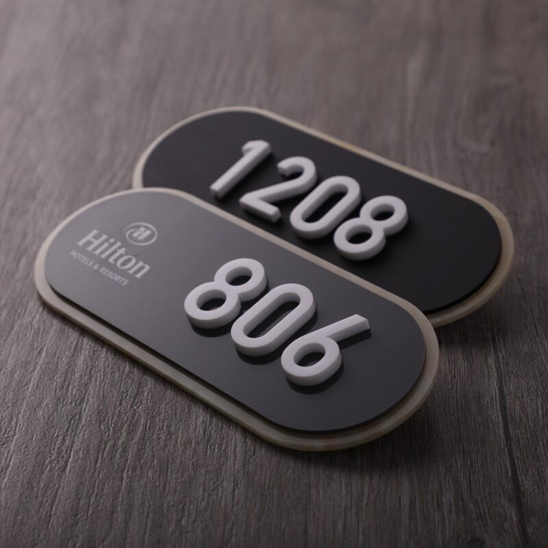 Solid acrylic Gate No. Customized door plate Number of cards Home Signs Cards Creativity Individuality Community Dormitory Hotel shop Digital Gate Signs Tailor Made to Nordic