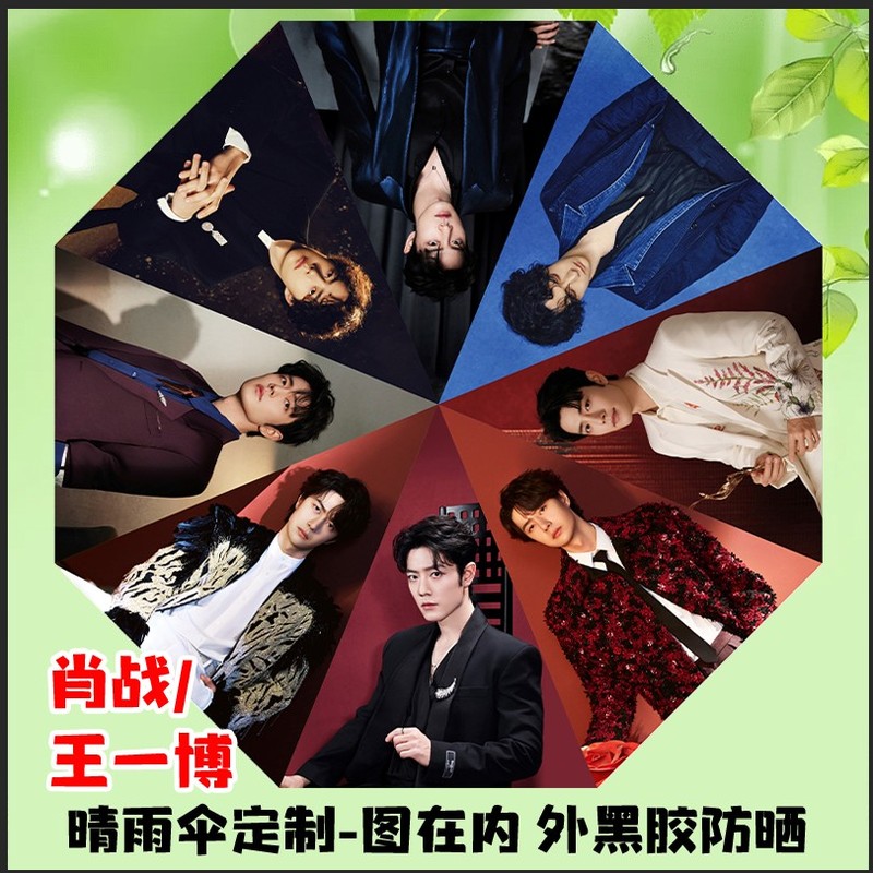 Xiao Zhan, Wang Yibo, Wei Wuxian, Lan Wangji Drama Stills, Photos, Umbrella, Automatic, Black Coating, Sun Protection, Rain Umbrella