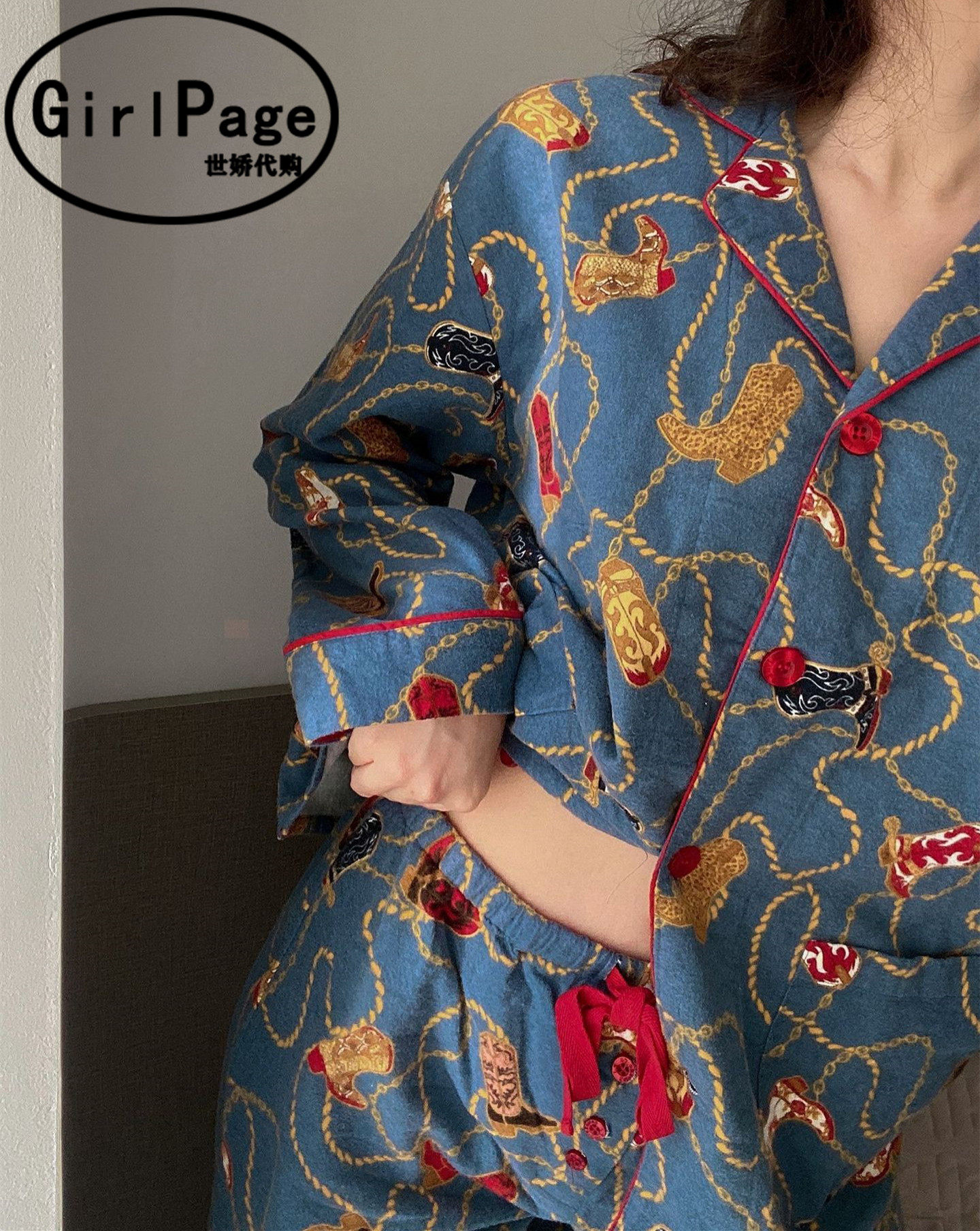 Japan Gp Advanced Senses Pure Cotton Moon Subsuit Autumn Winter Full Cotton Pregnant Woman Pyjamas postpartum may be outside wearing home clothes-Taobao