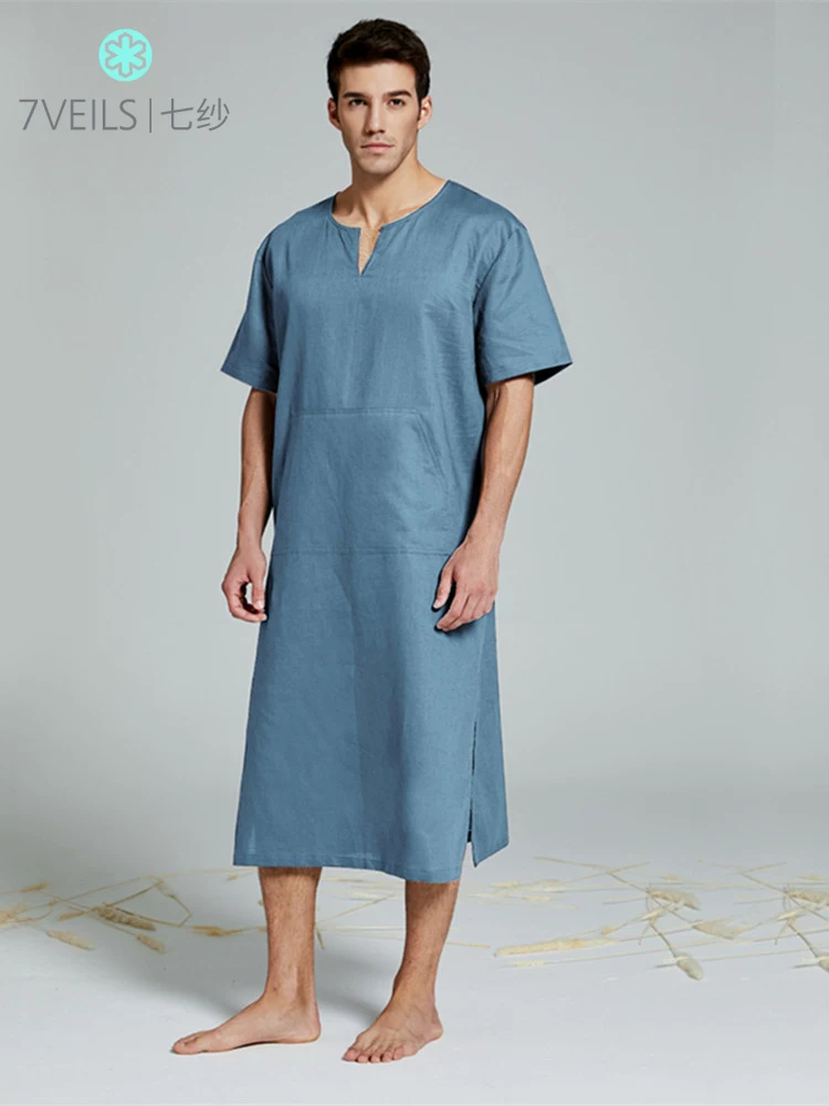 Summer thin bathrobe, cotton pijama, oversize, plus size
