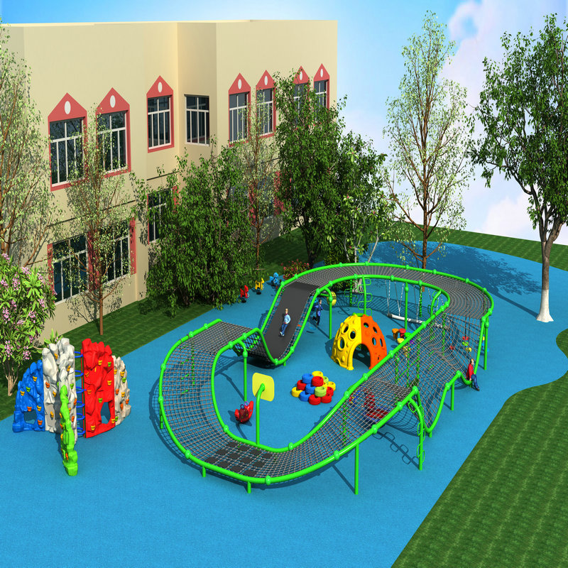 Large Outdoor Climbing Network Kindergarten Pleasure Equipment Expansion Park Training Non-Marked Custom Children Rope Mesh Climbing Racks