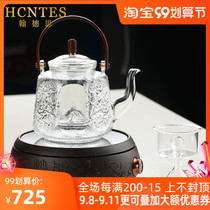 HCNTES cooking teapot high temperature resistant household kettle glass pot health electric pottery stove simple tea pot