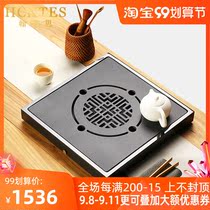 HCNTES natural Wujin Stone tea tray small water storage home office simple stone tea tea set tea table