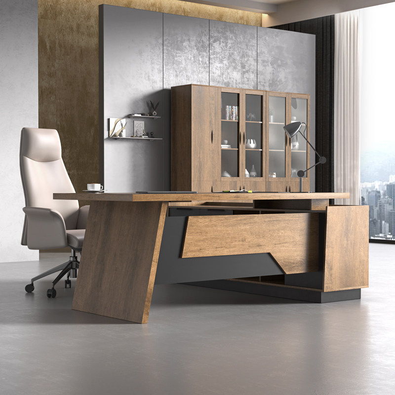 Industrial Wind Boss Table President Table Manager Desk Chair Combination Commercial Furniture Brief Modern Working Great Bandae