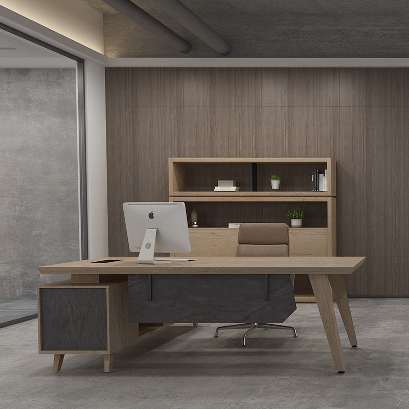 Boss Desk Office Chief Executive Manager Brief Modern Light Extravagant Bandai Office Furniture Furniture Combination