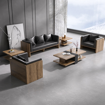 Senhostages minimalist modern Sipi office Leisure area VIP sofa small family sofa tea table combined trio position