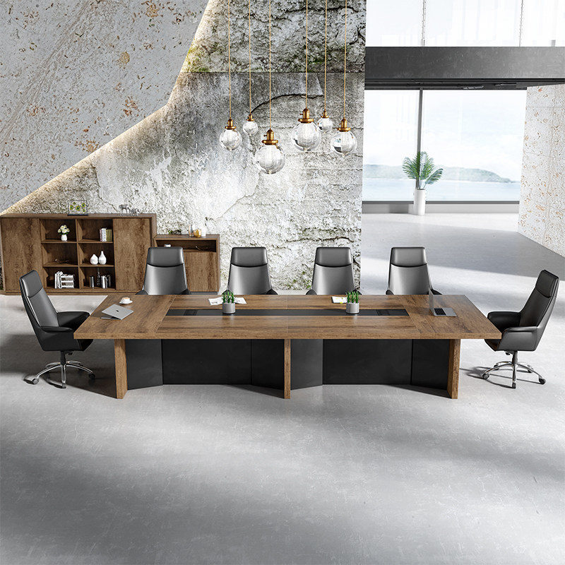 Senhostages Conference Desk Office Furniture New Rectangular Desk Long Table Multi-Person Meeting Negotiation Table And Chairs Combination