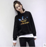 奢冠 Хлопковая осенняя толстовка для влюбленных, цветной свитер, 2020, городской стиль, оверсайз