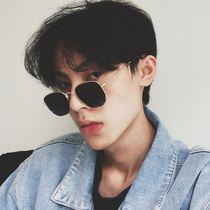 Men's sunglasses summer travel 2021 new trendy female temperament students suitable for small face UV protection sunscreen black