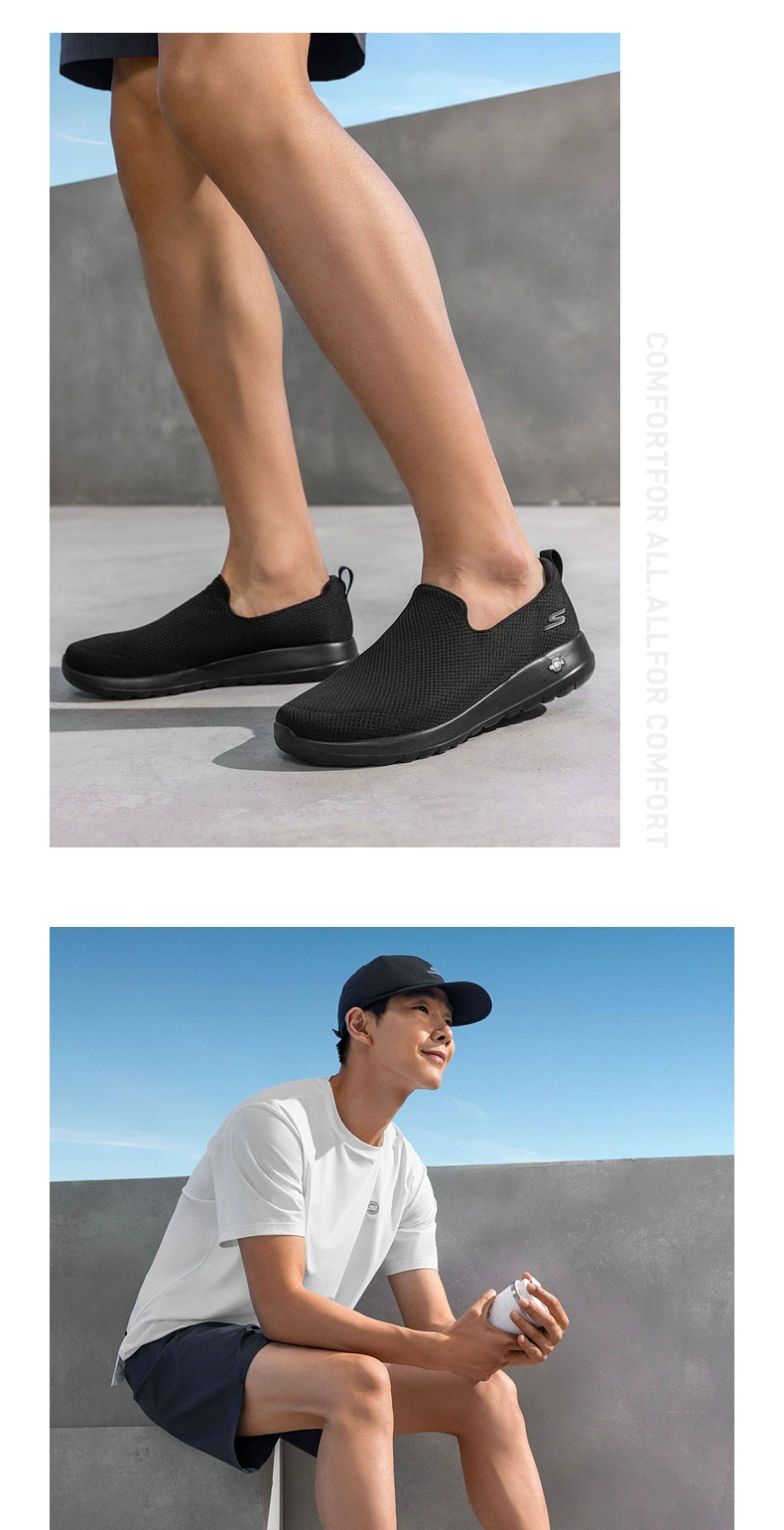 Энергичный обувь skechers斯凯奇正品春夏款男女款轻质一脚蹬懒人健步鞋休闲运动鞋