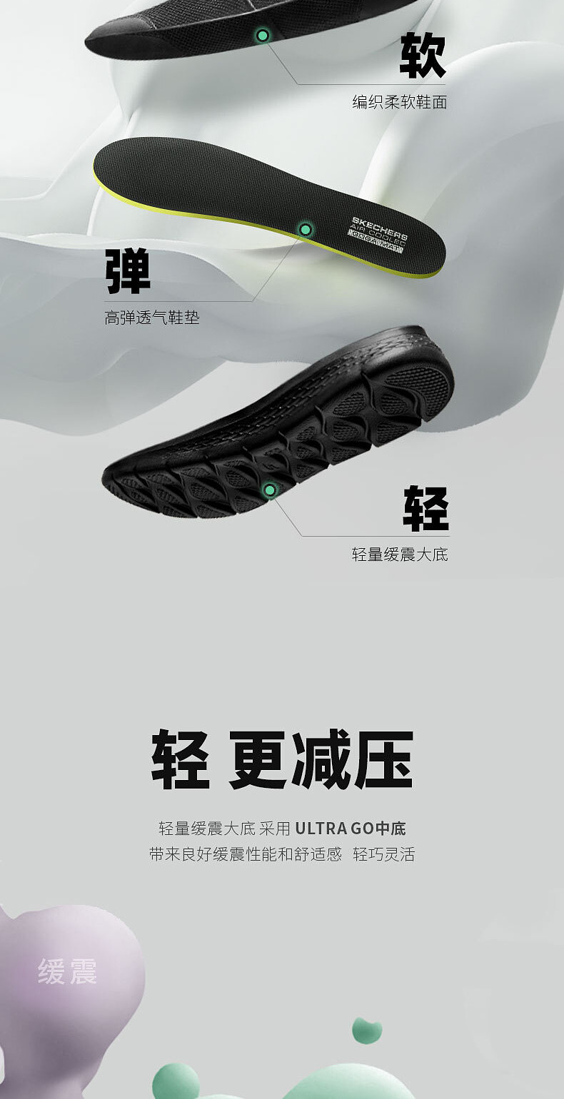 Энергичный обувь skechers斯凯奇男鞋秋季运动休闲鞋回弹一脚蹬懒人鞋缓震健步鞋子