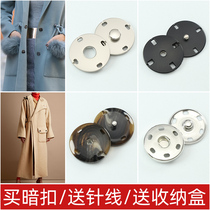 Gross clothing dark buttoned buttons upscale invisible large wind clothes by buttoned baby clothes metal submother button female black