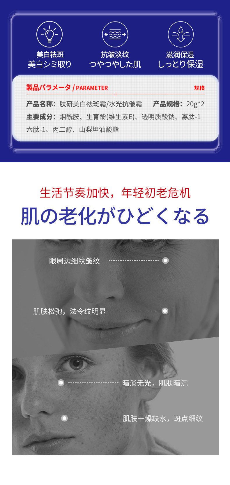 UCM 水光抗皱精华霜2支装 图2
