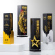 New High-End Trophy, Five-Pointed Star Crystal Trophy, High-End and Elegant Trophy, High-Grade Black Square Column Trophy