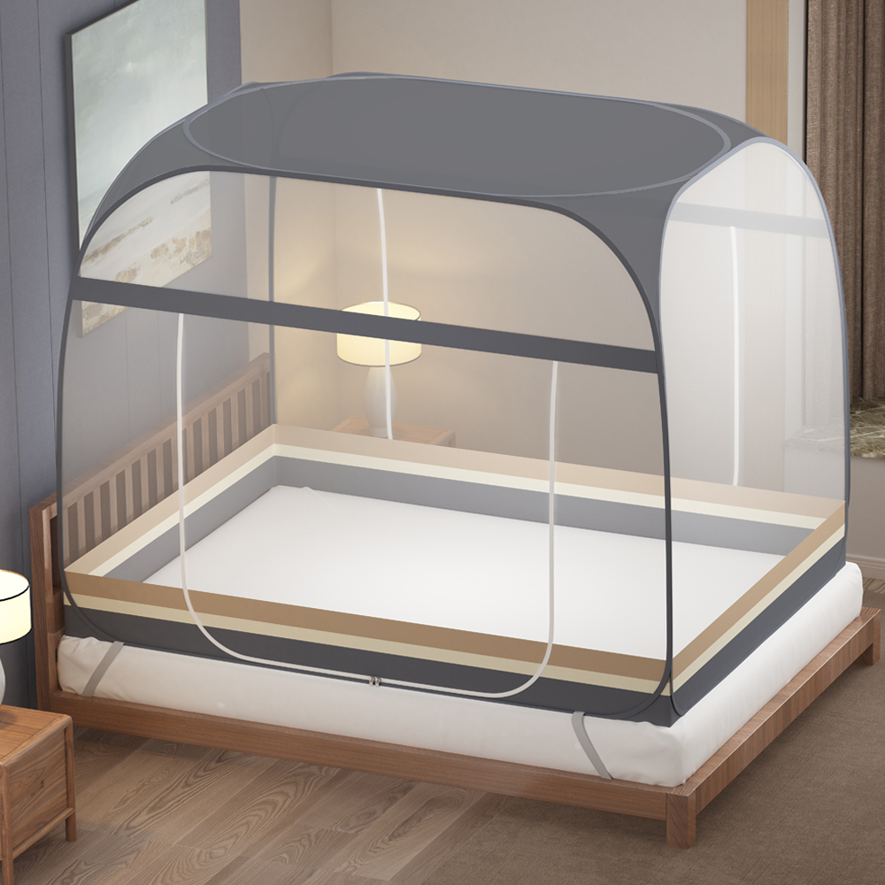 Mongolia Packs Mosquito Nets Dust-Proof Top Mosquito Anti-Fall Bed Guard Rail Home Free to install Foldable Student Dorm Room Single Double-Taobao