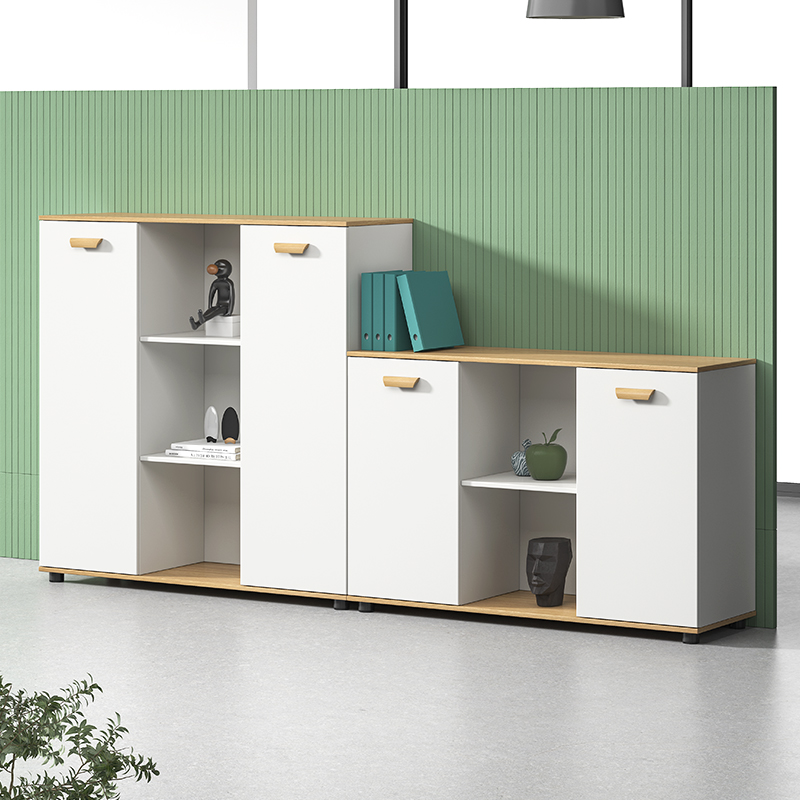 File cabinet wooden data cabinet modern storage glass sliding door office partition voucher file cabinet short bookcase