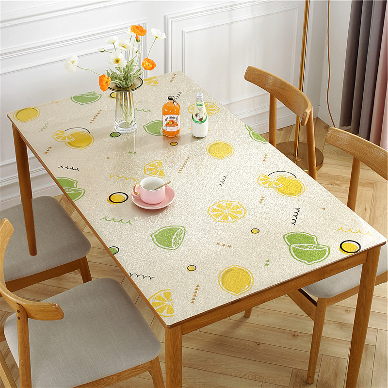 Tablecloth waterproof and oil-proof disposable table mat anti-scalding pvc coffee table table cloth table mat plastic soft glass household