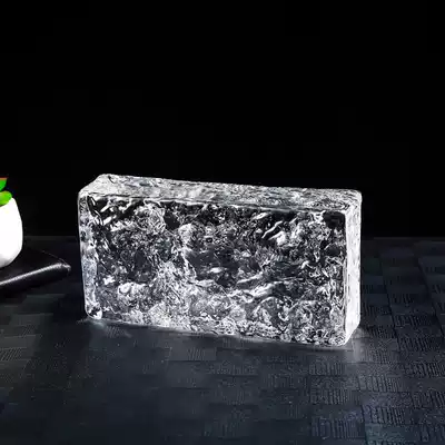 Solid glass brick partition wall transparent square background wall frosted color fine ground bubble Crystal brick large screen