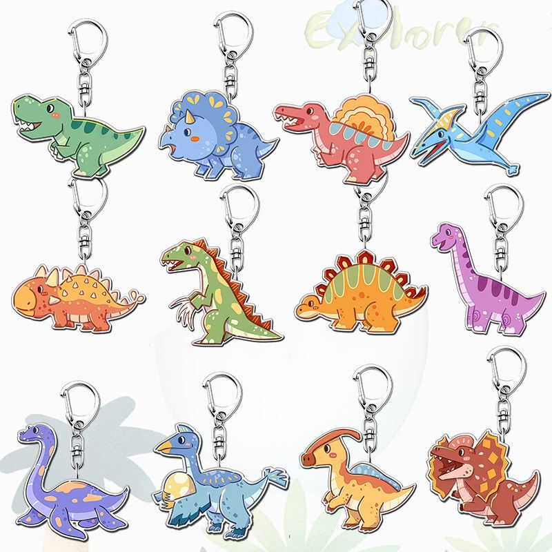 Jurassic World Dinosaur Acrylic Keychain New Tyrannosaurus Triceratops Dinosaur Pendant School Bag Cute Pendant Jurassic World Dinosaur Acrylic Keychain New Tyrannosaurus Triceratops Dinosaur Pendant School Bag Cute Pendant