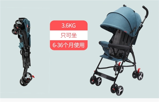 Xe đẩy trẻ em di động siêu nhẹ Gấp mùa hè Ô tô BB Kid Xe đẩy trẻ em mini đơn giản cho bé - Xe đẩy / Đi bộ